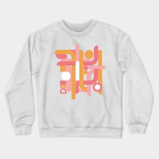 Pink orange geometric abstract Crewneck Sweatshirt